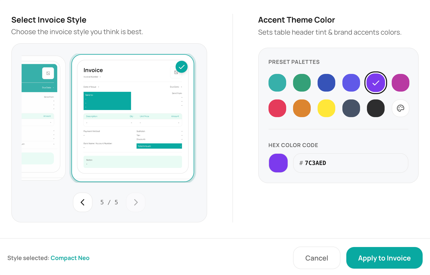 Custom Accent Swatches